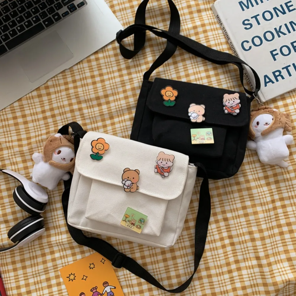 Mini Canvas Shoulder Bags High Quality Canvas Pendant Crossbody Bag Cartoon Handbags