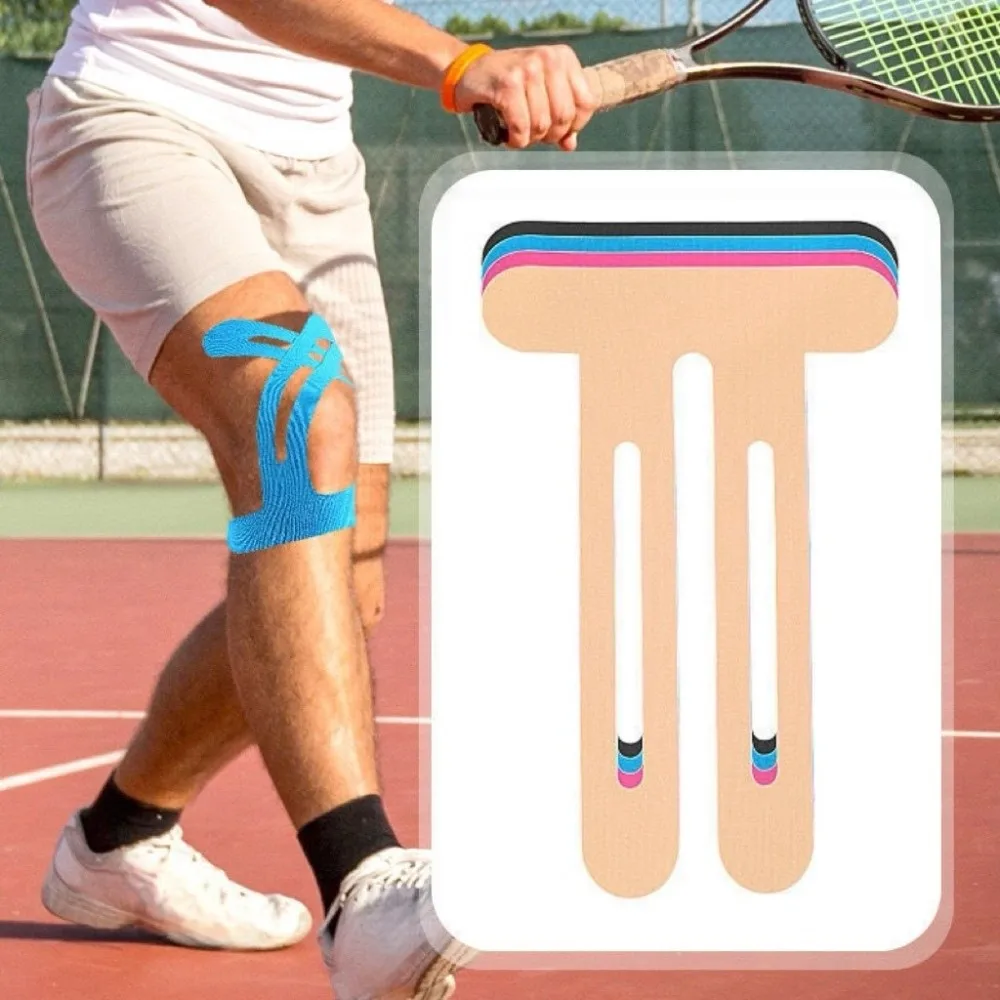 

10pcs Breathable Kinesiology Tape Knee Support Muscle Support Knee Muscle Pre-Cut Tape Waterproof Elastic Muscle Protection Tape