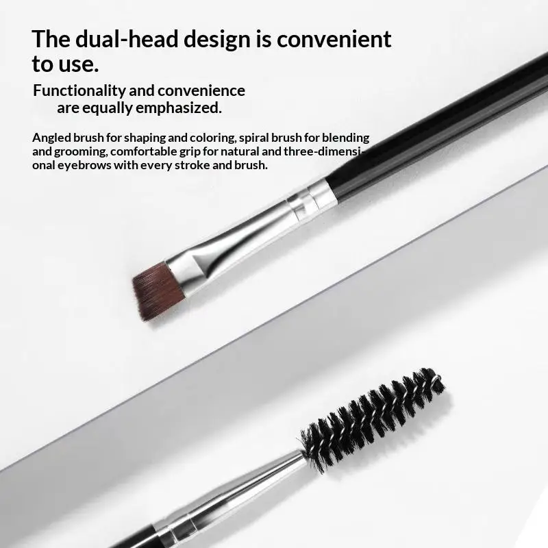 New Double Makeup Brush Eyelash Brush And Blade Eyeliner Brush Fine Oblique Head Eyebrow Brush Outline Eyeliner Shadow Brush