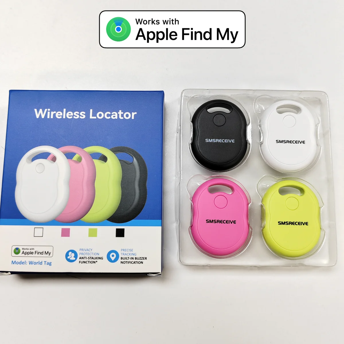 

Smart Bluetooth Tracker Keys Finder Item Locator pet/bag/wallet Smart Tag Finder For Apple iOS Find My AirTag