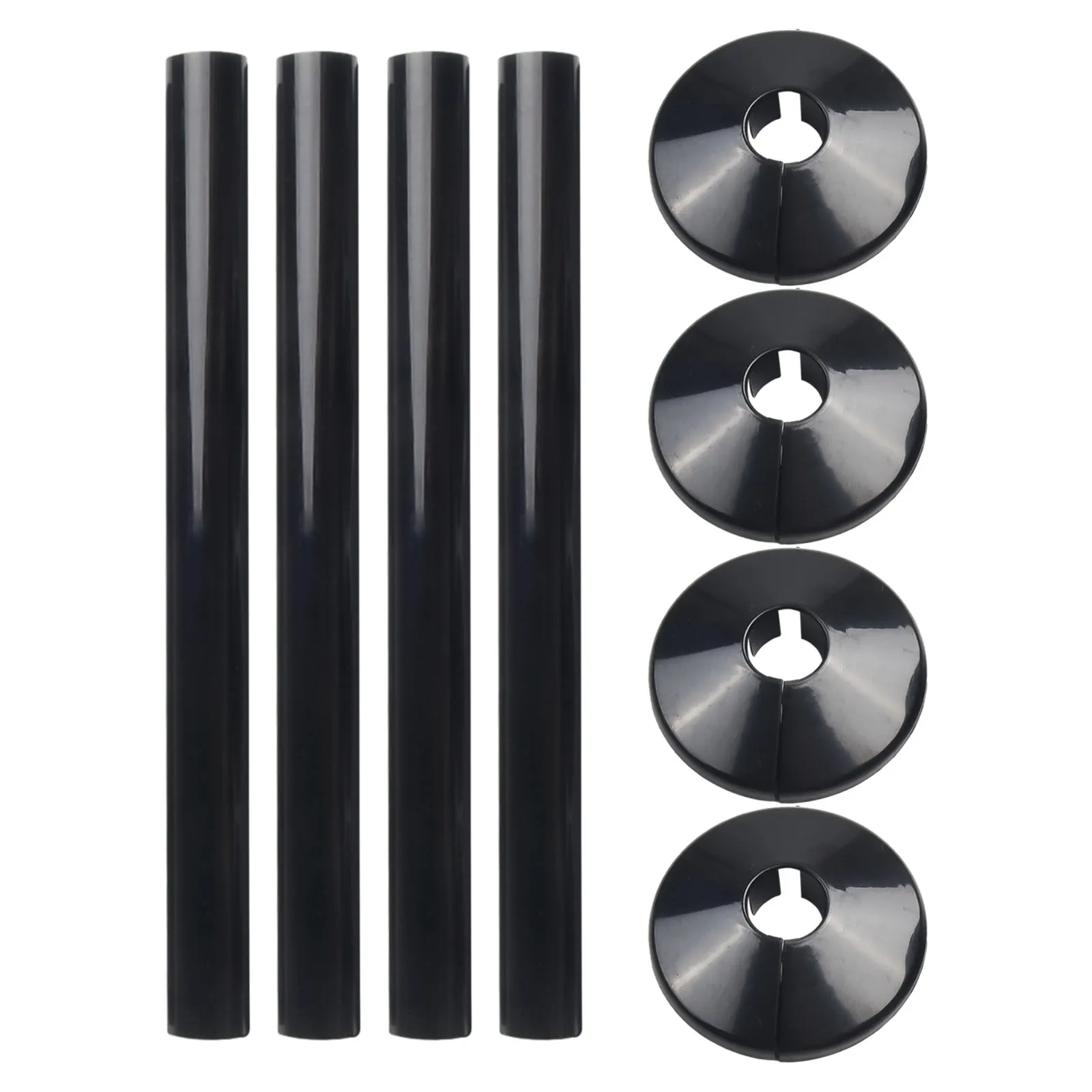 

Versatile Usage Black Finish Part Replacement Pipe Cover Tube Radiator Pipe Covers Black Chrome Easy Installation Plastic White