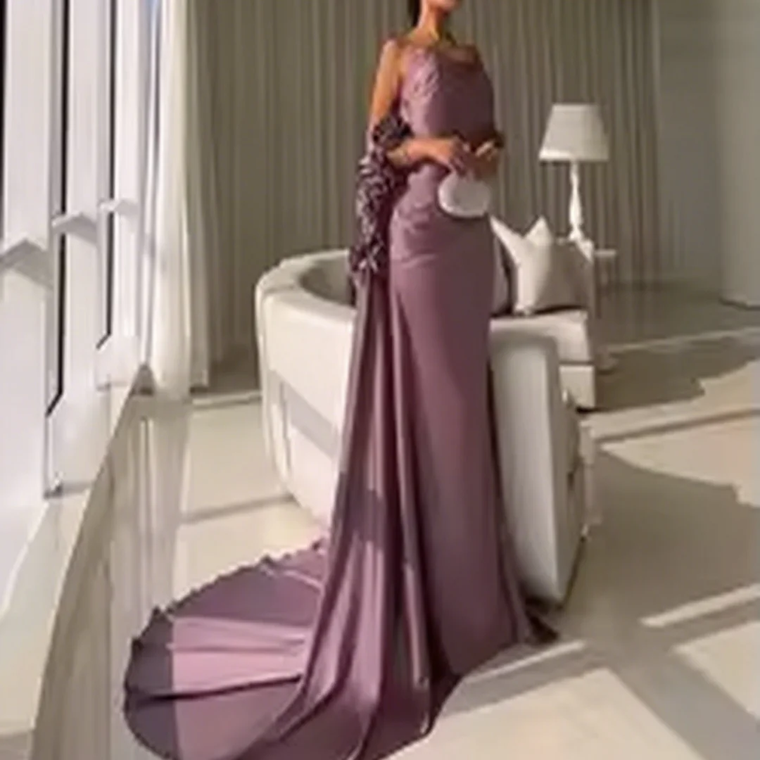 

Атласное бальное платье без бретелек длиной до пола, бальное платье русалки для женщин, вечерние платья, платья для выпускного вечера на день рождения для женщин