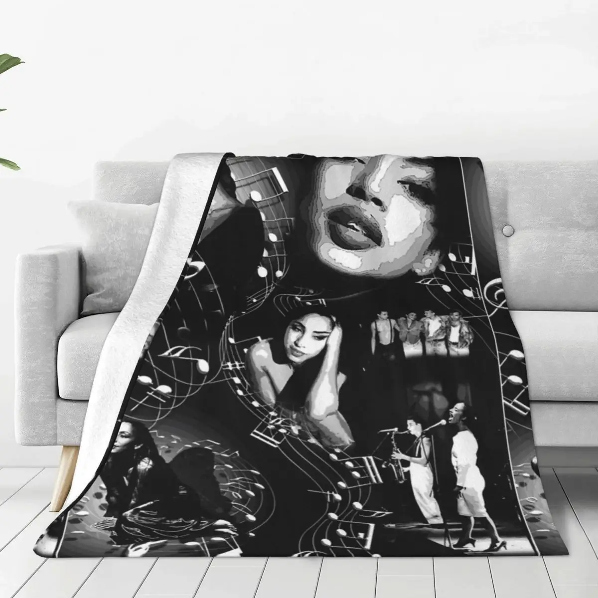 S-Sade Adu Collage Blankets Fleece Lightweight Thin Throw Blanket for Car Sofa Couch Bedspread