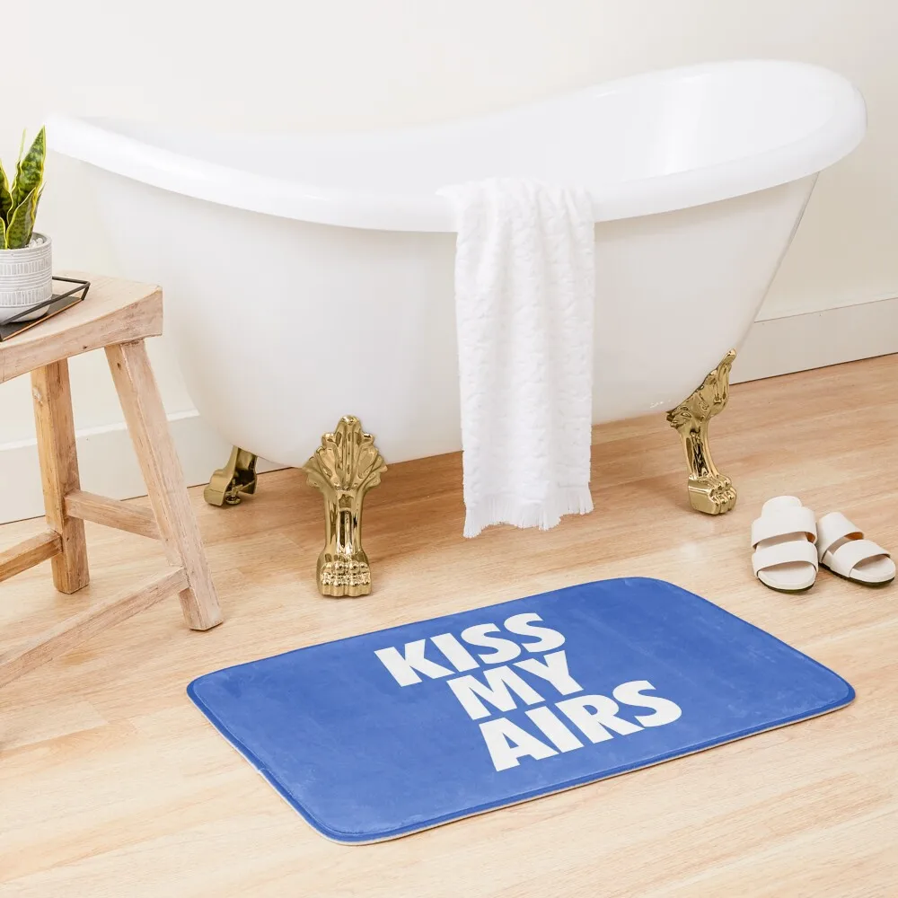 

Kiss My Airs Sneaker Head Hype Blue & White Bath Mat Non-Slip Bathroom DoorFor Entrance Door Bathroom Items Floors Mat