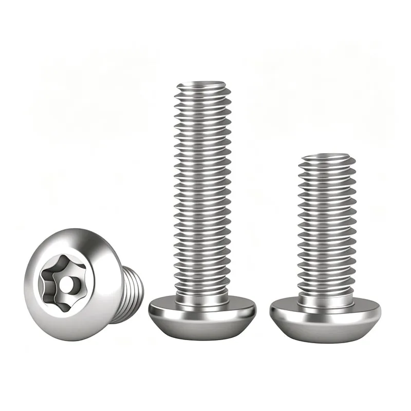 2-20PCS M2.5 M3 M4 M5 M6 M8 304 A2-70 Stainless Steel Six Lobe Torx Button Round Head with Pin Anti-theft Security Bolt Screw