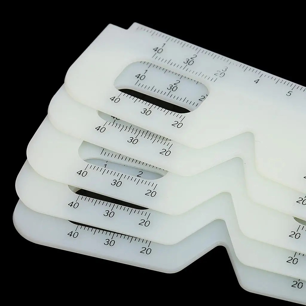 Optical PD Ruler Plastic Dam Board Ophthalmic Measurement Tool Beige for Optician Use