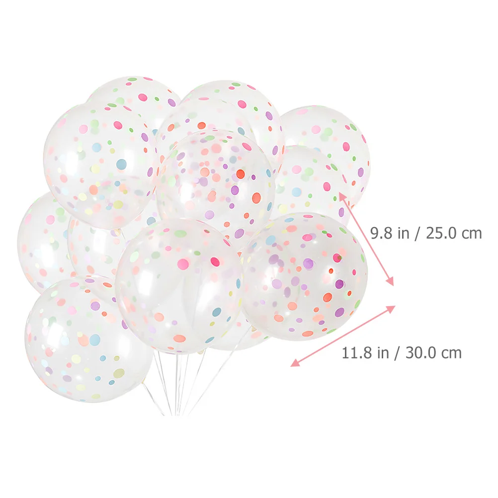 

50Pcs Transparent Balloons Colorful Dot Latex Wedding Birthday Party Engagement Festival Supplies Transparent Balloons