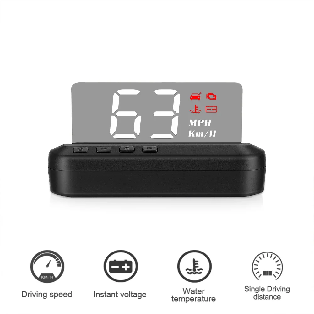 

Car HUD C100-HUD OBD2 II EUOBD Overspeed Warning System Projector Head Up Display Windshield Auto Electronic Voltage Alarm