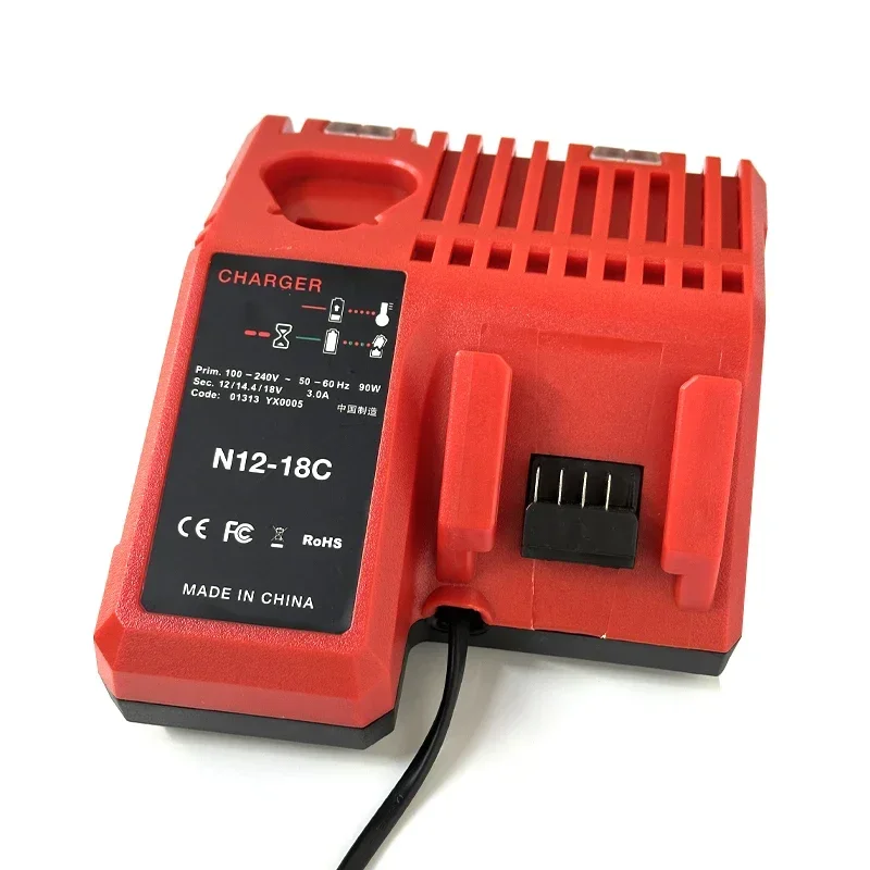 Battery Charger for Milwaukee 12V N-12-18C Li-ion 14.4V 18V C1418C 48-11-1815/1828/1840 M 18 M 14 M 12 Lithium Battery