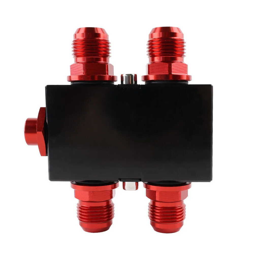 10AN Oil Cooling Thermostat Sandwich Plate with Integrated Temperature Control for Engine Oil and Transmission Oil