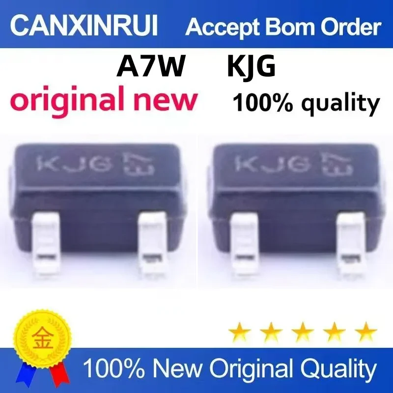 

(5-100 pieces) BAV99W-7-F BAV99W SOT-323 silk screen KJG silk screen A7W surface mount transistor