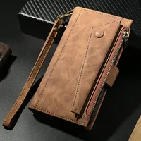 Zipper Wallet Case RFID Leather Card Funda for Xiaomi 14T 13T Pro 12T 11T 10T 13 T 12 Lite 11 14 Ultra 15 5G Crossbody Bag Cover