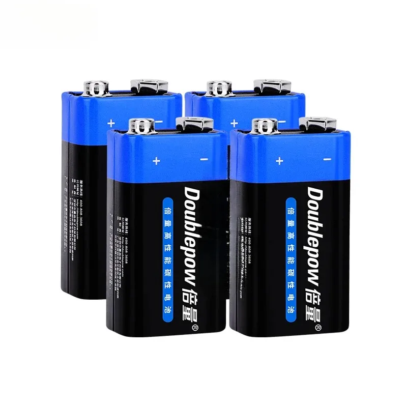 

9V 6F22 Carbon Battery Multimeter 9 Volt 6F22 Iron Case Disposable Dry Batteries for Toy Remote Control Microphone Walkie Talkie