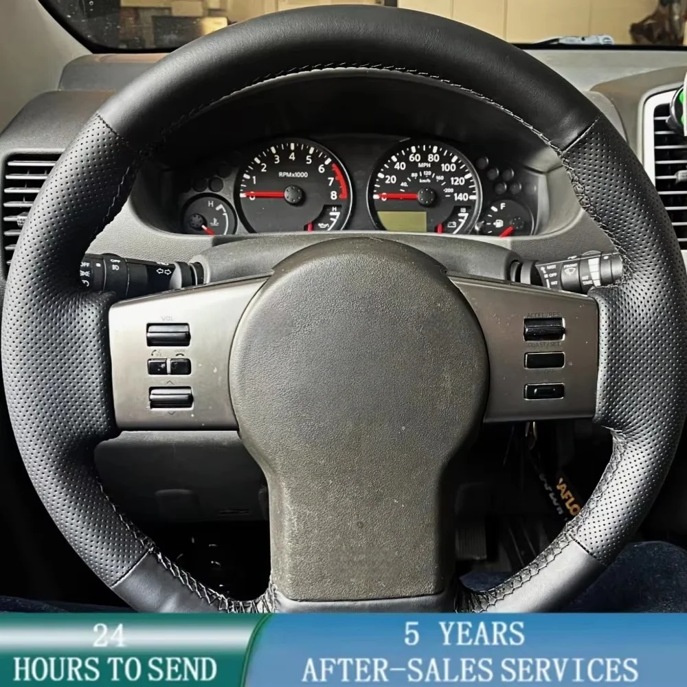 Hand Sewing Perforated Non-slip Microfiber Leather 2005 2010 Pathfinder 2005 2008 2010 Steering Wheel Cover  For Nissan Navara