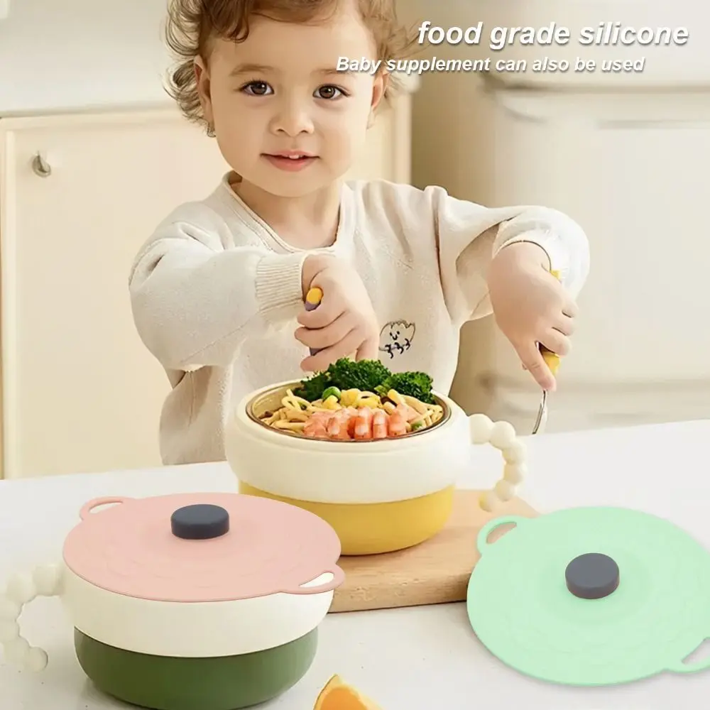 

5Pcs Sealed Silicone Pot Lid Cover Anti-spill Leak-proof Food Fresh Cover Heat Resistant Dust-proof Microwave Cover Food Storage