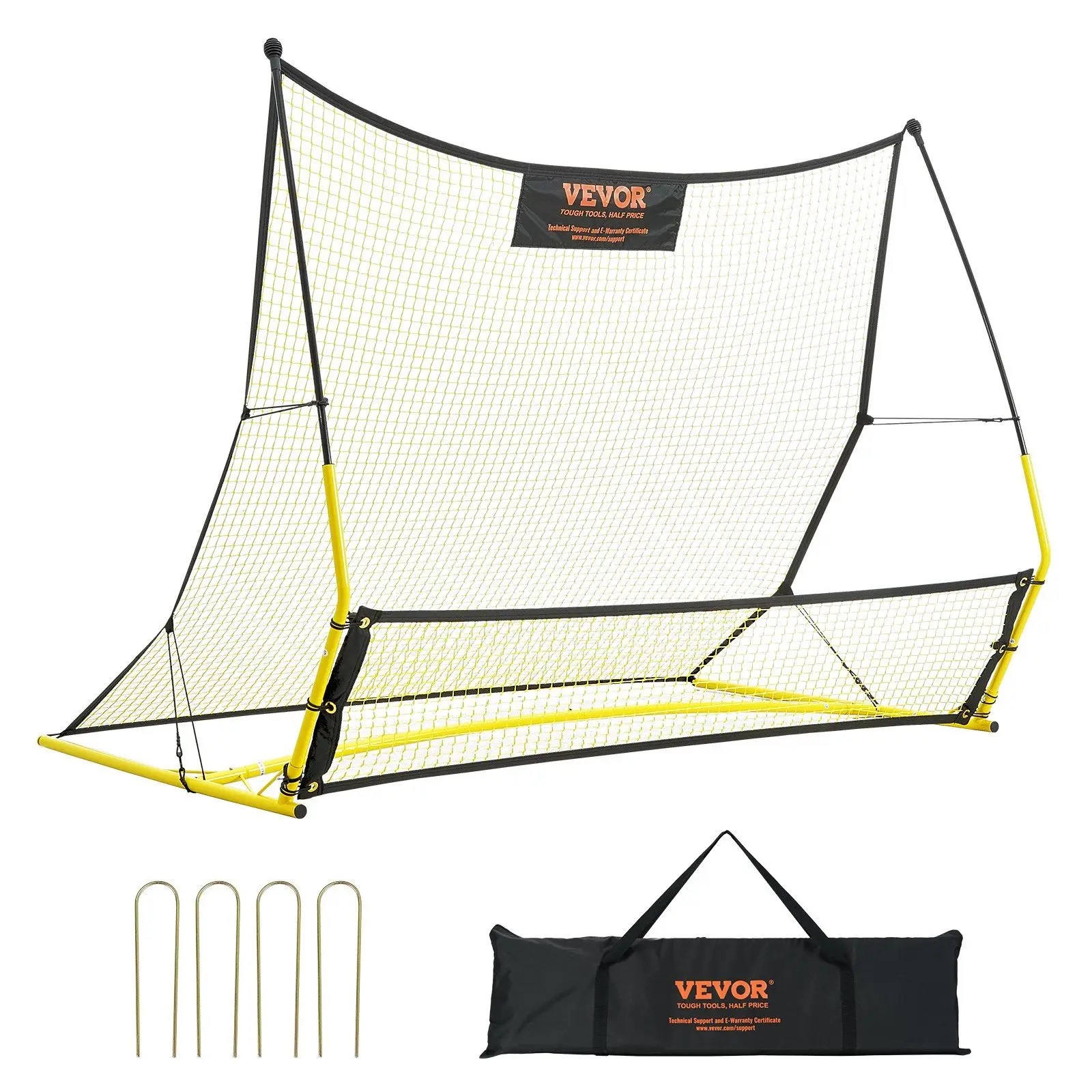 

Soccer Rebounder Wall Trainer 2-IN-1 Portable 71"x40" Iron with Bag for Team Solo Passing Volley Practice