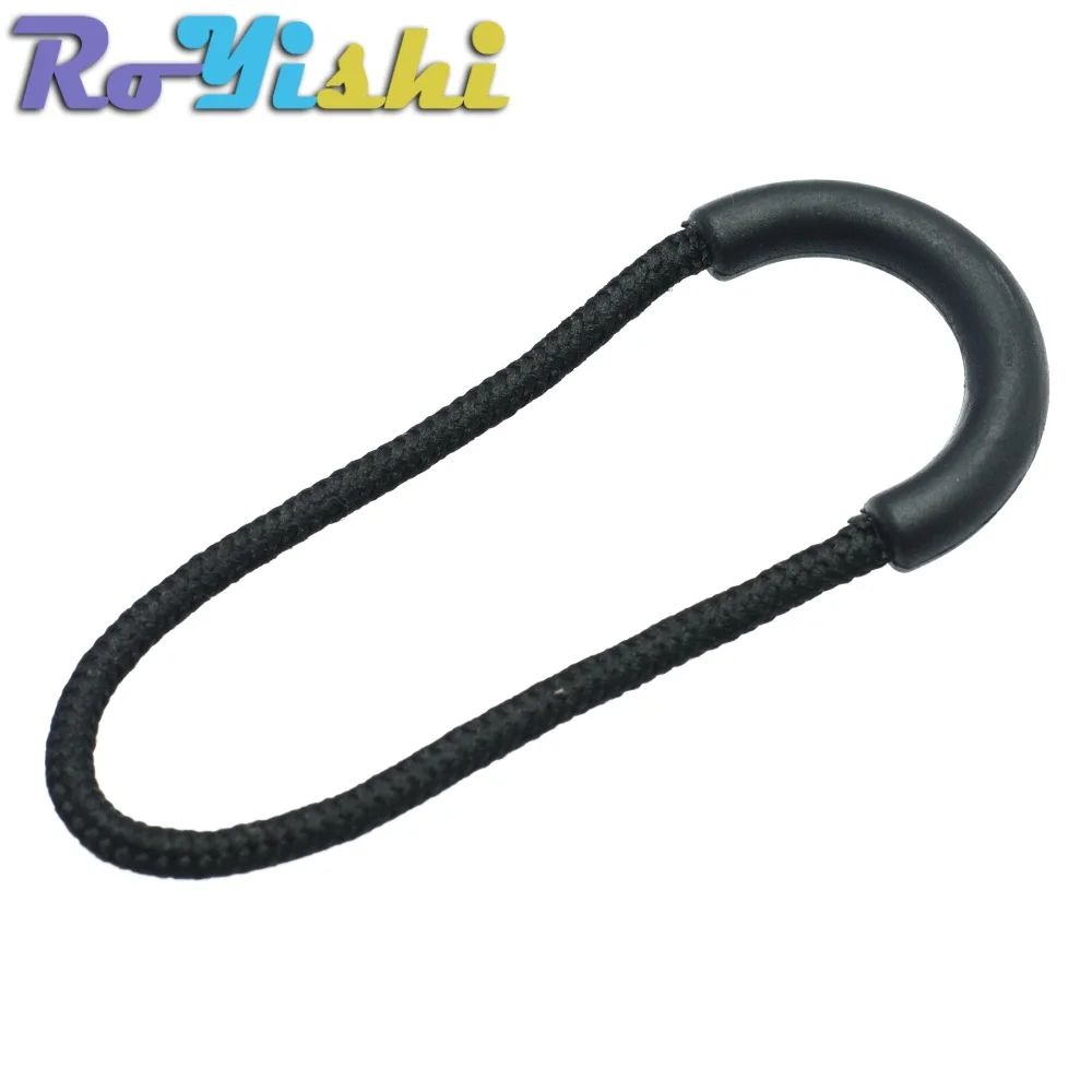 Zipper Pulls Cord Rope Ends Lock Zip Clip Buckle Black For Paracord Accessories/ Backpack/Clothing