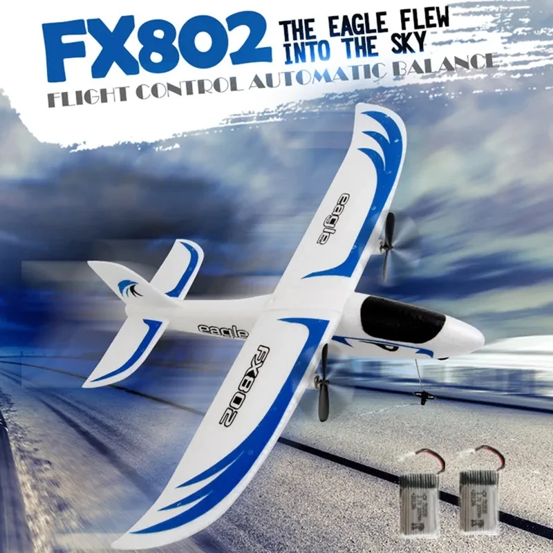 FX802 RC aereo in schiuma 2.4G 2CH radiocomando aliante telecomando aereo schiuma ragazzi giocattoli per bambini