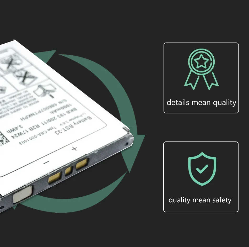 New BST-33 Li-ion Mobile Phone Battery For Sony Ericsson W205 W300 W300i W302 W395 W595 W595a W610 W610i W660 W705 W705u 1000mAh