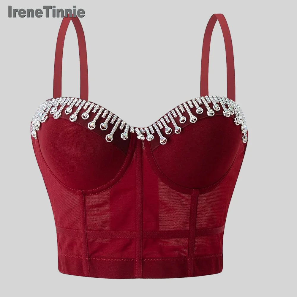 

Irene tinnie top women ropa de mujer y2k tops red clothes summer crop sleeveless T-shirt sling Black haut femme girls corset