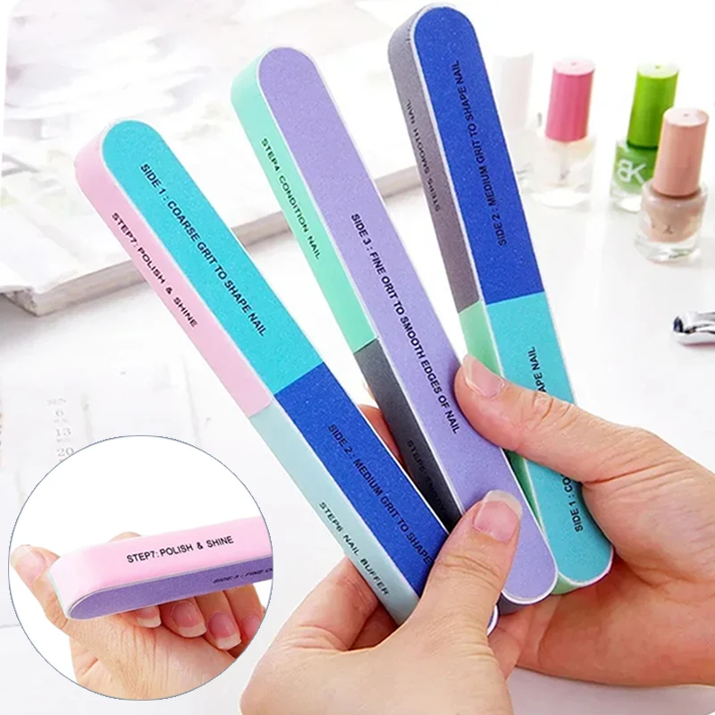 1/10 Stück Nagelfeile, siebenseitige Polierwerkzeuge, professionelle Feilen und Polierer für Maniküre und Pediküre, Schleifwerkzeug für Nageldesign.