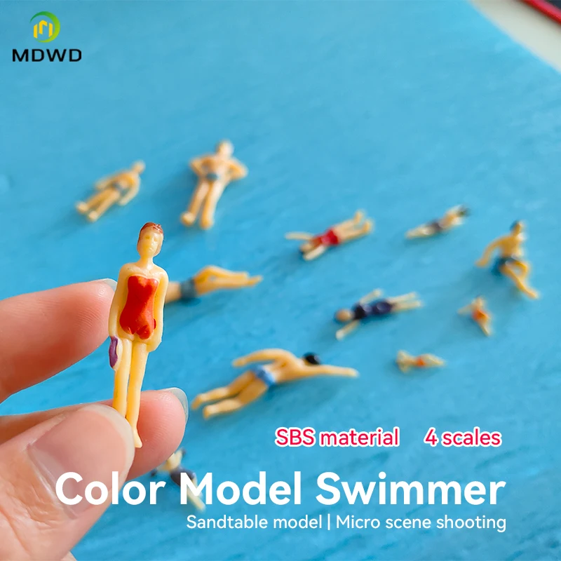 1:50-11:150 Scale รุ่นว่ายน้ําตัวเลขสําหรับ Diorama Tiny Pool Scenery ทํา 2cmtiny รุ่นกีฬา Man สําหรับ Miniature ภูมิทัศน์