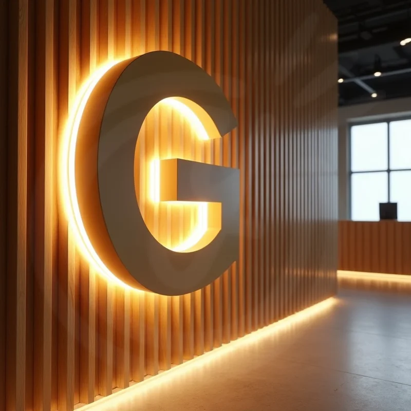 Custom 3D LED Backlit Metal Letters Illuminated Light Up Sign For Outdoor Business Storefront Waterproof Advertising Signage