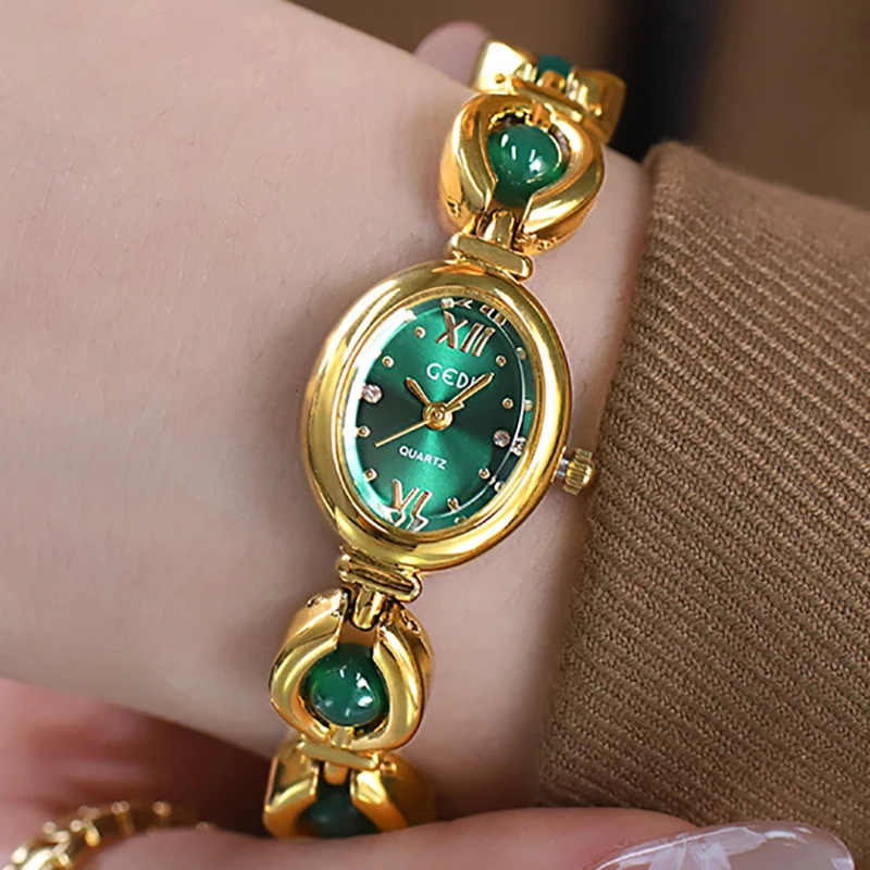 Women Bracelet Watches Oval Top Brand Luxury Ladies Wrist Watch For Female Clock Quartz Wristwatch Dropshipping Elegant Fashion