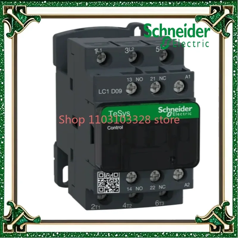 

LC1D09B7C Ac contactor 24VAC 3P 9A 3NO 50/60Hz 1NO+1NC Screw terminal