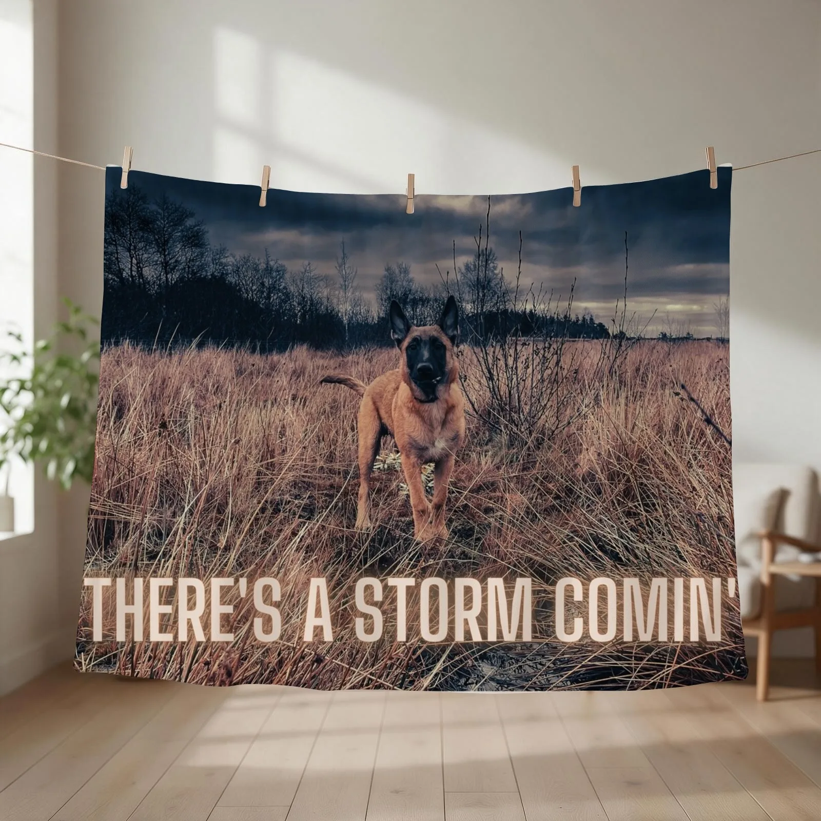 Anunna's Guardian says there's a Storm Comin' (titles) Throw Blanket couch cozy soft plush fuzzy picnic outdoor blanket