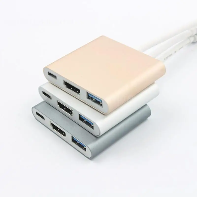 Usb-c Multi-port Adapter 10 Gbps Portable Adapter Cable For Macbook Usb3.1 Type-c To Multimedia Converter Data Transfer