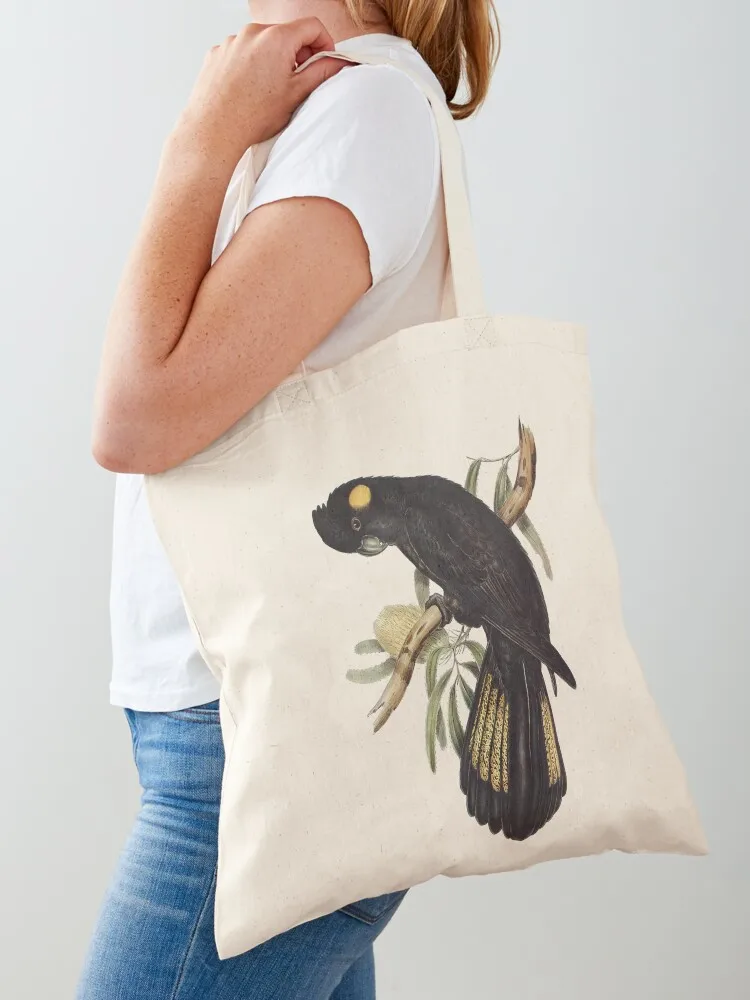 Yellow-tailed Black Cockatoo (Calyptorhynchus funereus) Tote Bag Women's shopper bag shopper bag women canvas Women's shopper