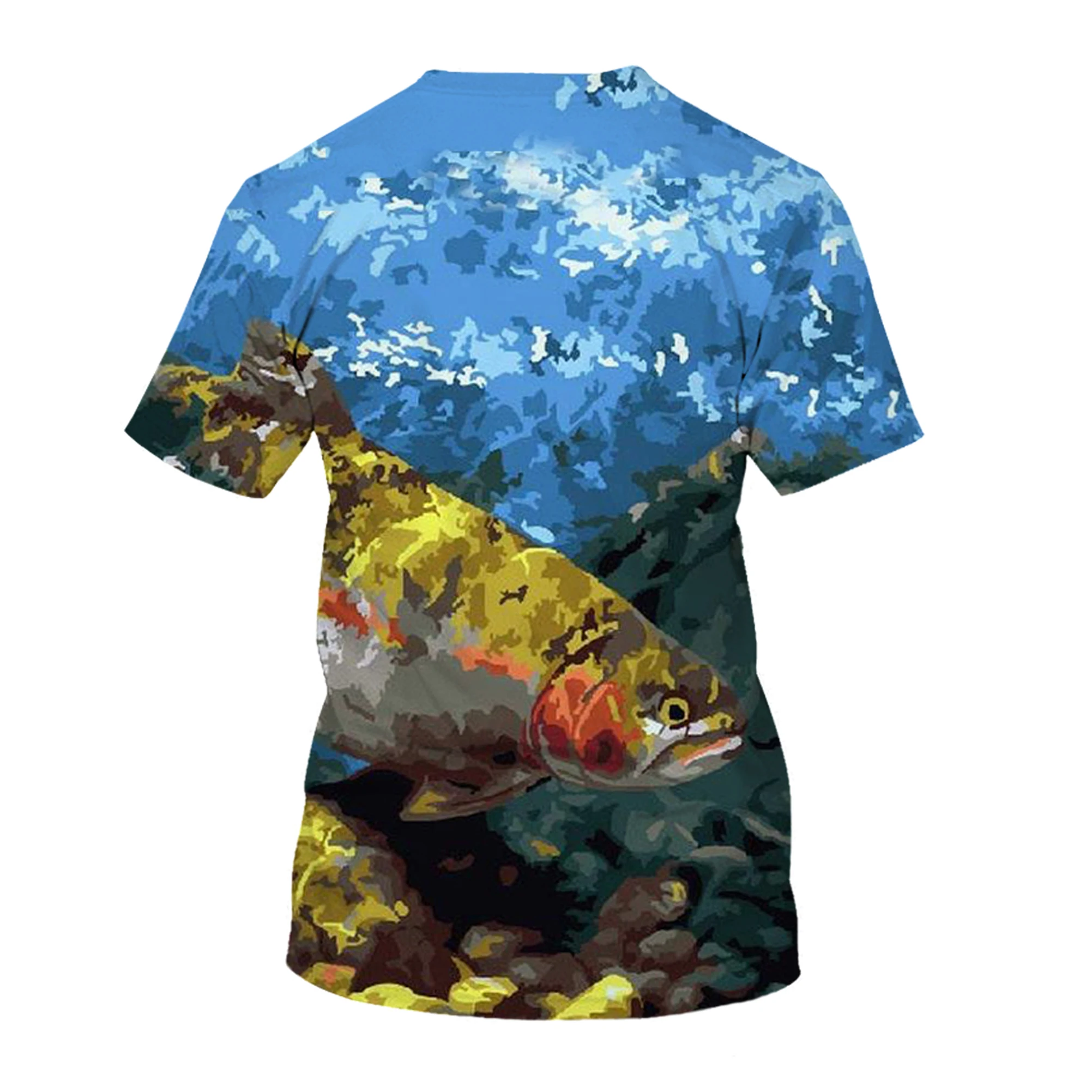 New Fishing T Shirt Style Casual Digital Fish 3D Print T-Shirt Men Women tshirt Summer Short Sleeve O-Neck Tops&Tees110-6XL