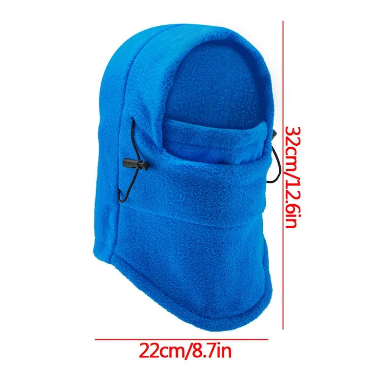 Winter Balaclava Mask Motorcycle Cycling Cap Outdoor Running Hiking Scarves Men Womens Fleece Hats Thermal Hooded Neck Warmer