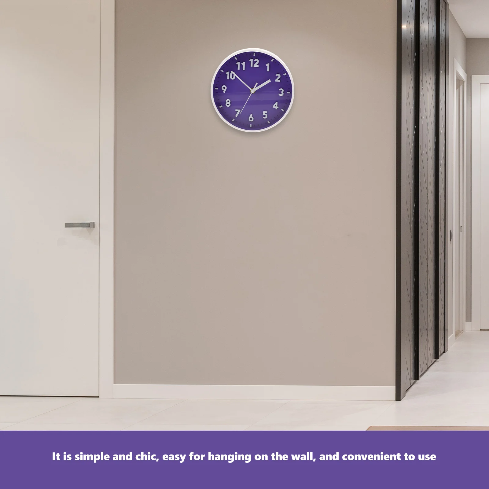

Silent Wall Clock Non Ticking Bedroom Living Room Office Decor Modern Analog Home Accessory Wear Resistant Plastic