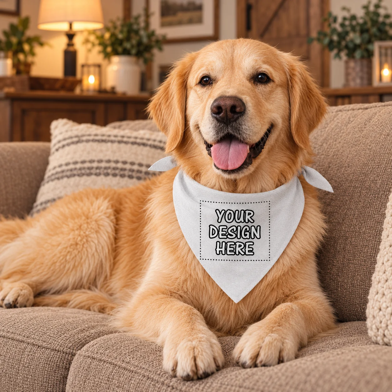 Custom Dog Bandana Personalized Pet Triangle Scarf Add Your Text Photo Logo Adjustable Pet Neck Scarf for Small Medium Large Dog