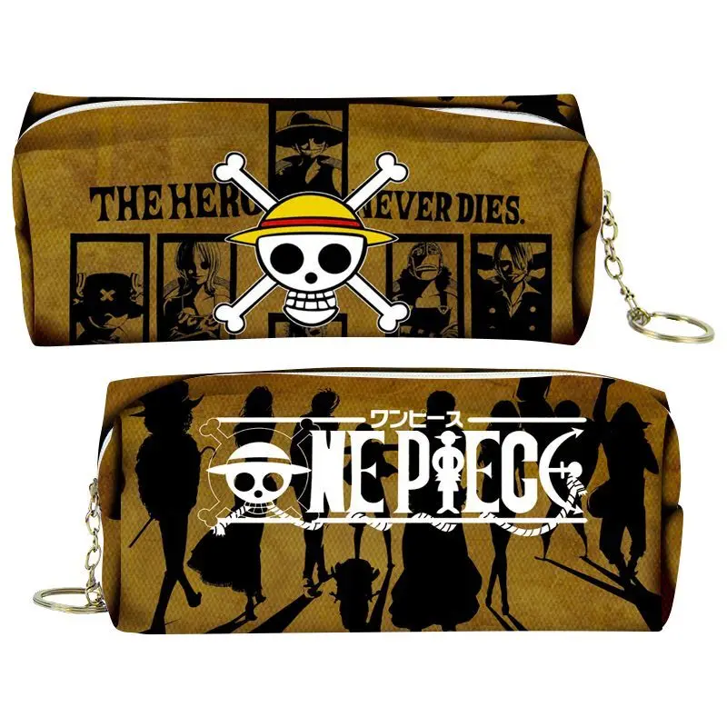 One Piece Monkey D. Luffy Portgas D. Ace Sanji Cartoon Niedliches Federmäppchen für Studenten, praktische Federmäppchenbox mit großem Fassungsvermögen – Detail 3