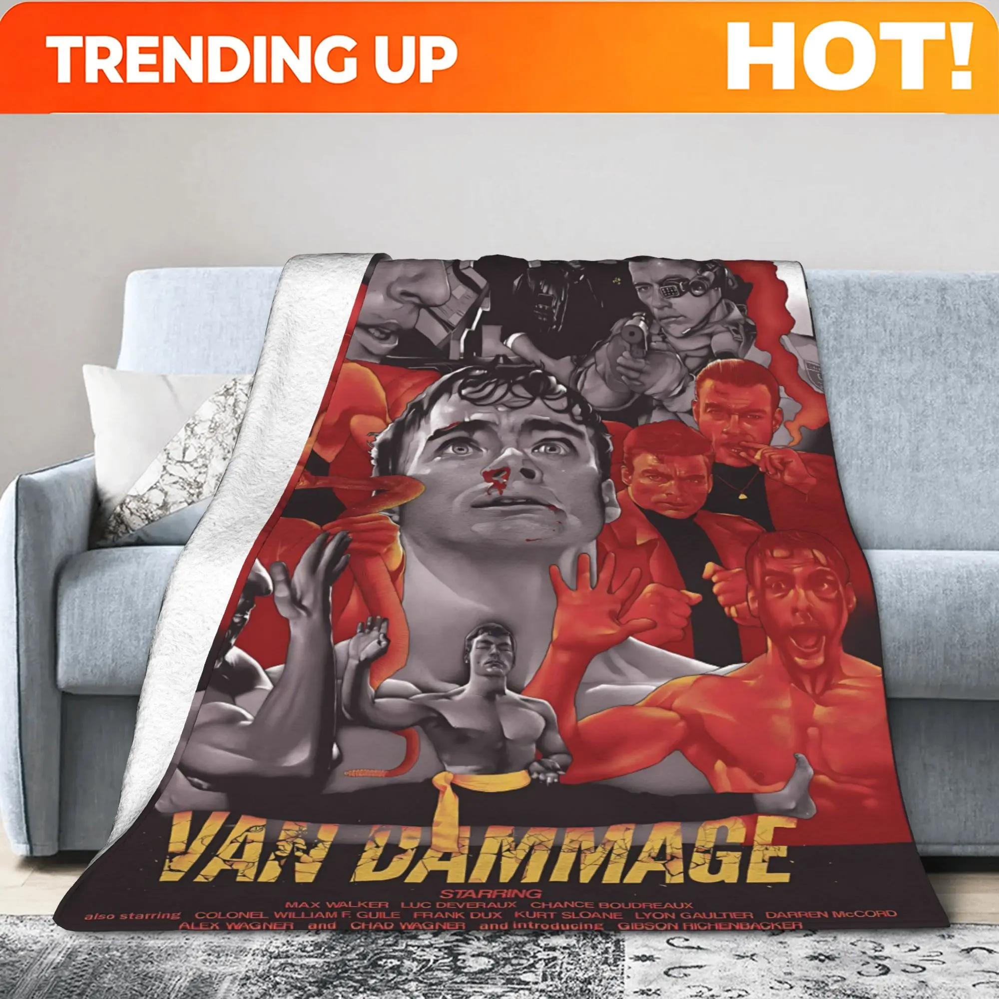 Customization 1 Jean-Claude Van Damme Style 2025 Blanket - Ditch The Old-fashioned Blankets! This Thick, Soft, And Ultra-comfort