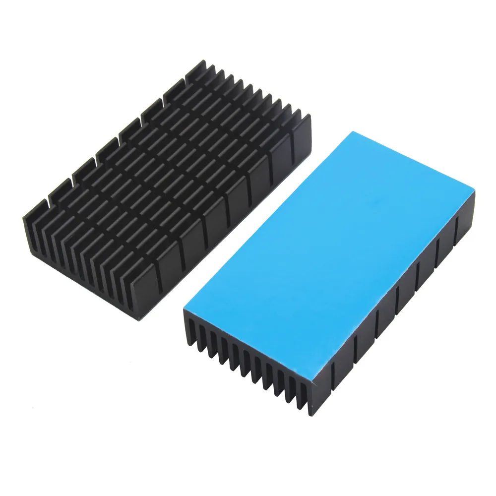 Disipador de calor de aluminio, radiador de refrigeración para Chip IC electrónico, RAM, disipación de calor con cinta térmica, 4 piezas, 60x31x12mm