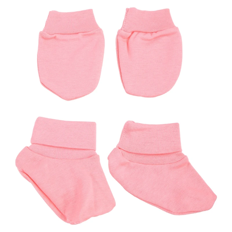 Baby Weiche Baumwolle Handschuhe Fuß Umfasst Set Anti Kratzer Handschuhe Socken Gesicht für SCHUTZ Handschuhe Sox Kit für Neugeborenen Inf