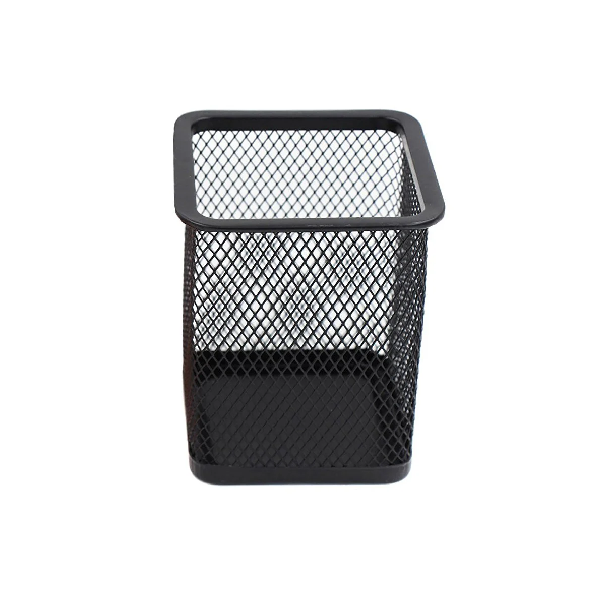 

Metal Pen Pot Square Mesh Pencil Holder Container Organizer (Black) Pencil Container Pen Container Pencil Organizer