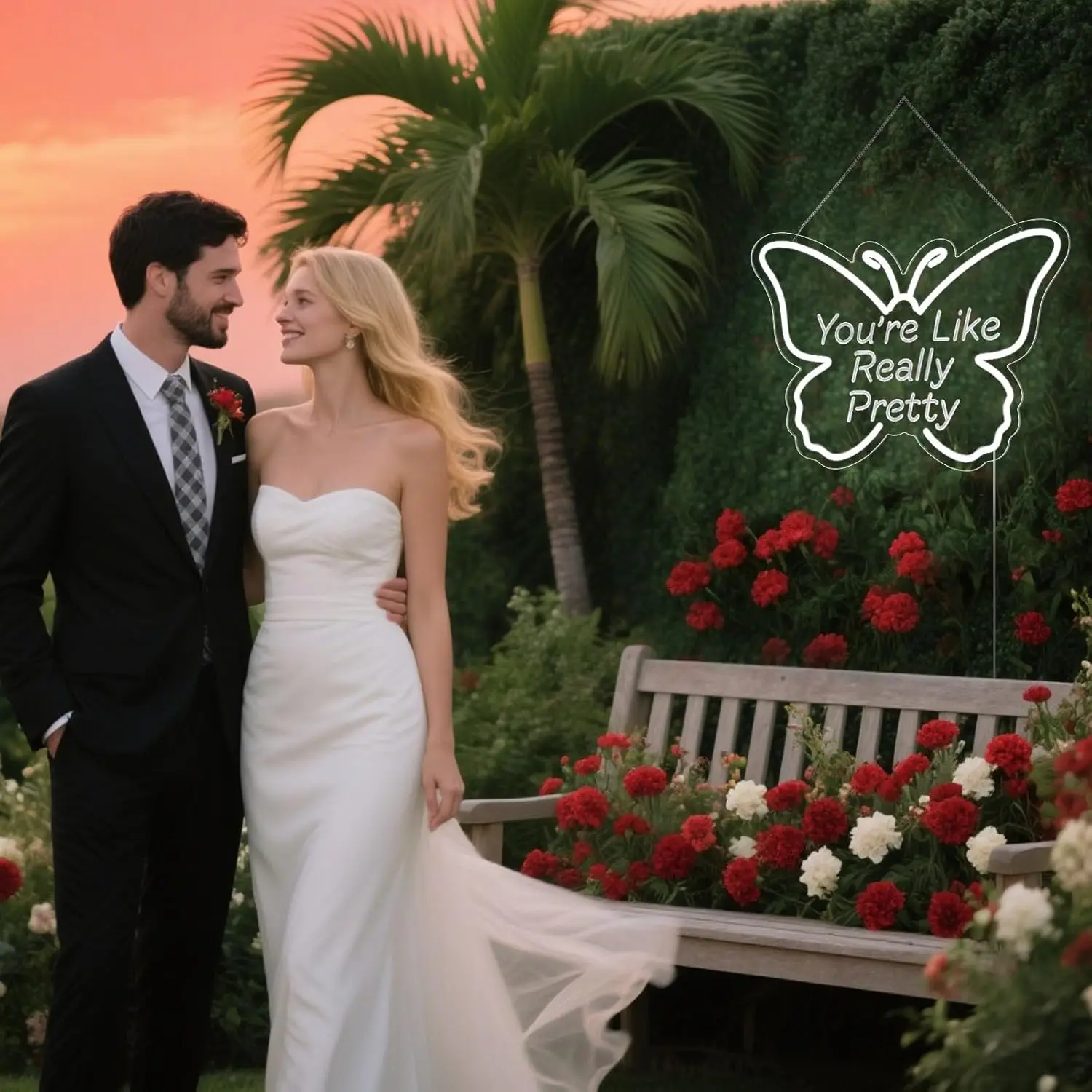 ป้ายไฟนีออน LED รูปผีเสื้อสีขาว ดีไซน์สวยงาม สำหรับตกแต่งผนัง 5/12V ปรับความสว่างได้ เหมาะสำหรับห้องนอนวัยรุ่นหญิงสาว ของขวัญงานแต่งงาน