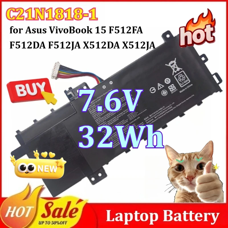 

C21N1818-1 C21N1818-2 C21N1818-3 Laptop Battery for Asus VivoBook 15 F512FA F512DA F512JA X512DA X512JA F512FB F512FJ X512FJ