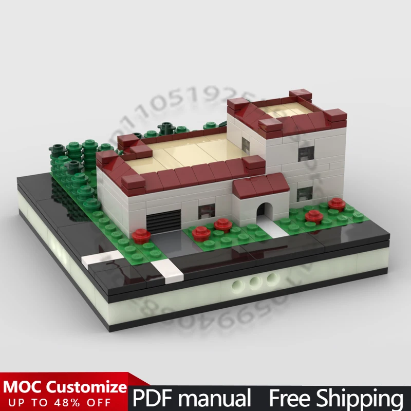 355 Piezas de Bloques de Construcción Modulares para una Ciudad en Miniatura, Casa Privada, Personalizable, Juguete de Bricolaje, Regalo de Cumpleaños