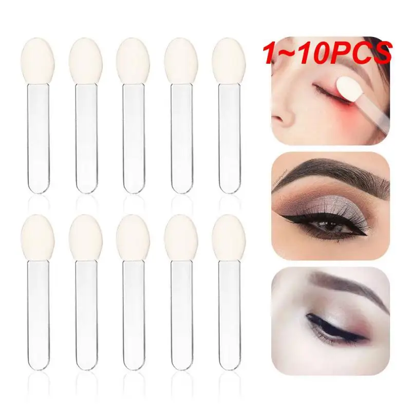 1 ~ 10 Stück Großhandel Make-up Double-End Lidschatten Eyeliner Pinsel Schwamm Applikator Werkzeug kosmetische Lidschatten Pinsel Make-up-Tool