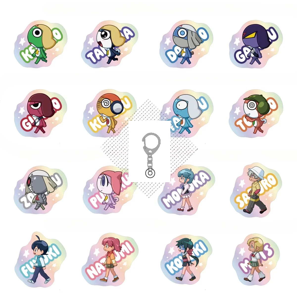

Game Tamama Kururu Keychain Doll Anime Giroro Acrylic Keyring Pendant for Gift