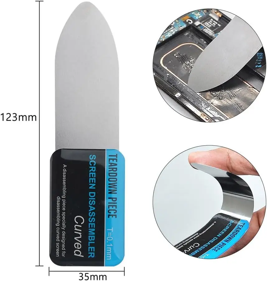1-5 Piezas Espátula de Acero Inoxidable Hoja Fina Suave para Abrir Pantalla Batería de Celular Tablet Herramientas para Samsung iPhone iPad 4