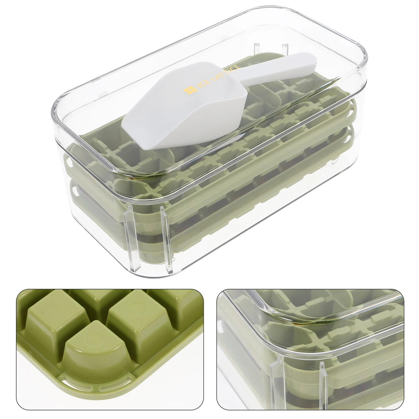 

1 комплект, многоразовые лотки для кубиков льда для морозильной камеры, лотки для форм, многоразовые двухслойные пластиковые инструменты, создатель шариков, кубик из АБС-пластика