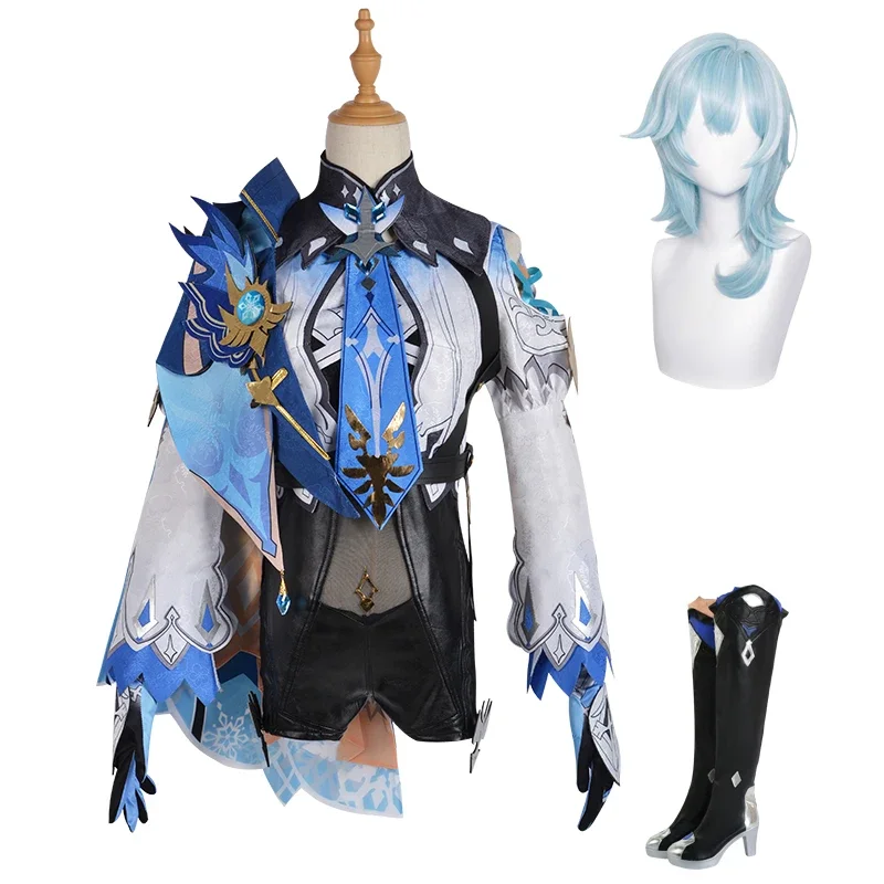 

CosplayEula Cosplay Genshin Cosplay Costume Lawrence Euruaroorensu Cosplay Wig Shoes for Women Game Party Role Play Outfit