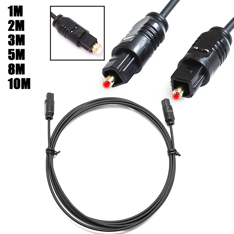 1pc wytrzymała optyczny przewód Audio cyfrowa 1m 2m 3m 5m 8m 10m SPDIF MD DVD złota kabel warstwowy